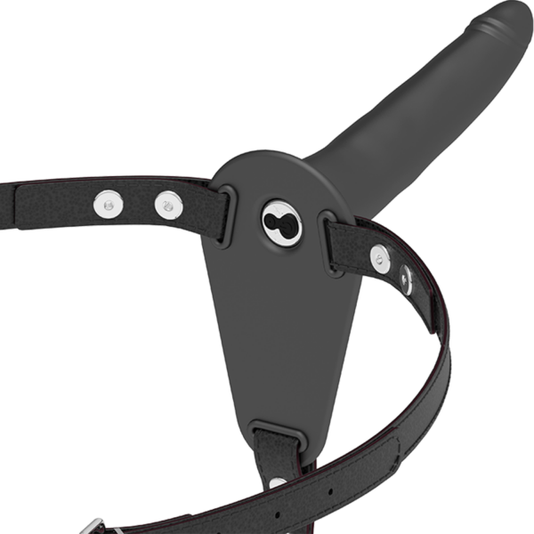 Fetish Submissive Harness – Vibrador Silicona Negro 15 Cm - Imagen 2