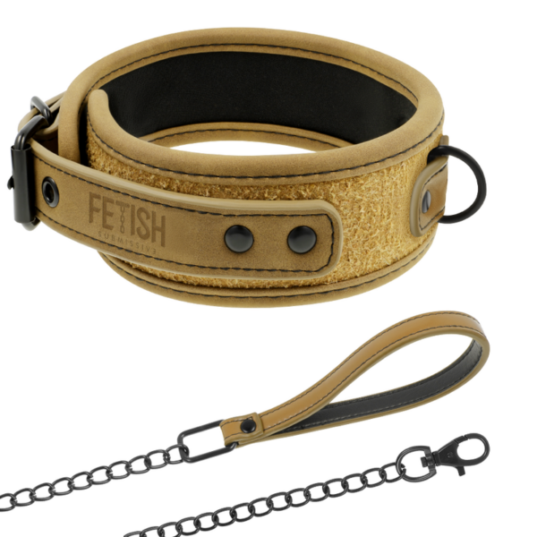 Fetish Submissive Origen – Collar Con Cadena Con Forro DE Neopreno - Imagen 2