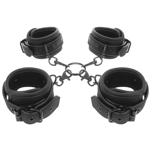 Fetish Submissive – Set Esposas Manos Y Tobillos Con Forro DE Nopreno - Imagen 2
