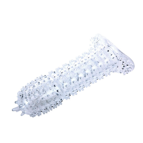 Baile – Funda Para Pene Con Puntos Estimulantes Morado 14 Cm - Imagen 2