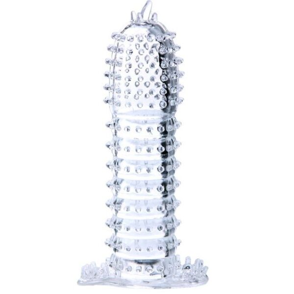 Baile – Funda Para Pene Con Puntos Estimulantes Transparente 14 Cm