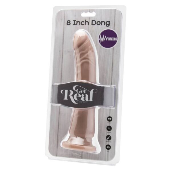 Get Real – Dong 20.5 Cm Vibrating Natural - Imagen 2
