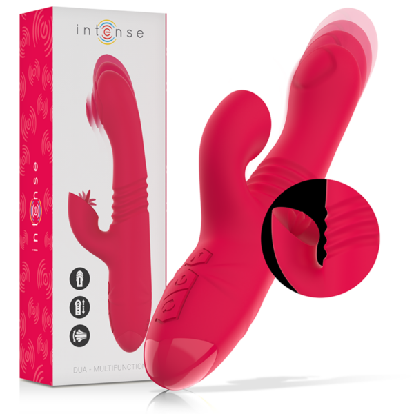Intense – Dua Vibrador Multifunción Recargable Up & Down Con Lengua Rojo - Imagen 2