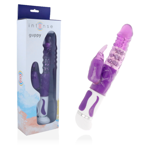 Intense Guppy Vibrador Rotador Lila