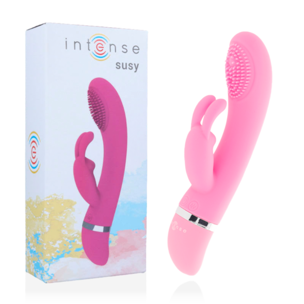 Intense Susy Vibrador Oscilante Silicon Rabbit Rosa