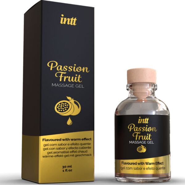Intt – Gel DE Masaje Sabor a Fruta DE LA Pasión Efecto Calor - Imagen 2