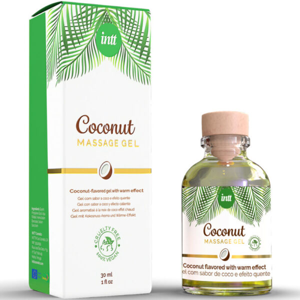 Intt – Gel DE Masaje Vegano Con Sabor a Coco Y Efecto Calor - Imagen 2