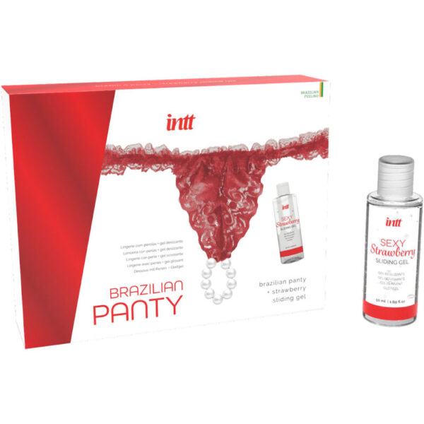 Intt Releases – Panty Brasileño Roja Con Perlas Y Gel Lubricante 50 Ml - Imagen 2