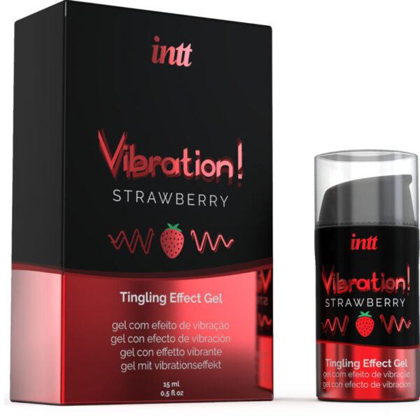 Intt – Potente Estimulante  Íntimo Gel Vibrador Liquido Fresa 15ml - Imagen 2