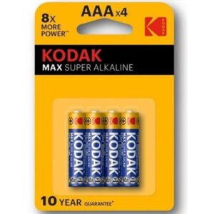 Kodak – Max Super Pila Alcalina AAA Lr03 Blister*4