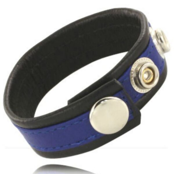 Leather Body Correa DE Cuero Ajustable Para Pene  Azul-negra