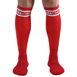Macho – Calcetines Largos Talla Unica Rojo