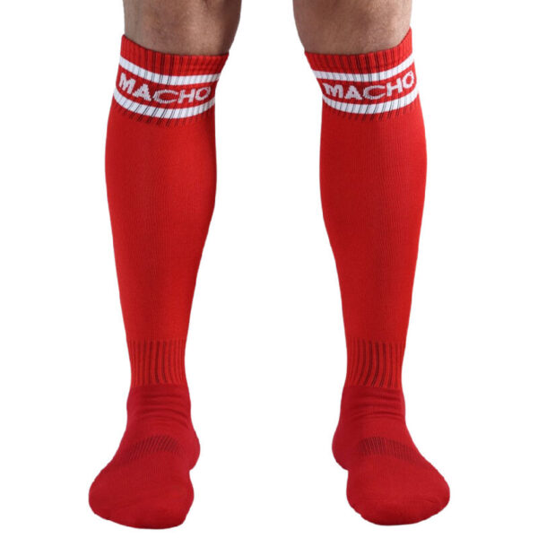 Macho – Calcetines Largos Talla Unica Rojo