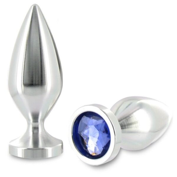 Metalhard Anal Plug Aliminum Color Cristal Grande 10.16cm