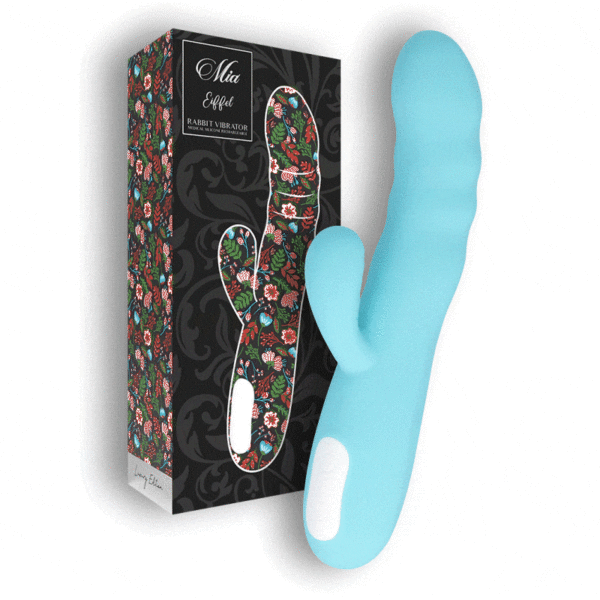 Mia – Eiffel Vibrador Rotador Azul Turquesa