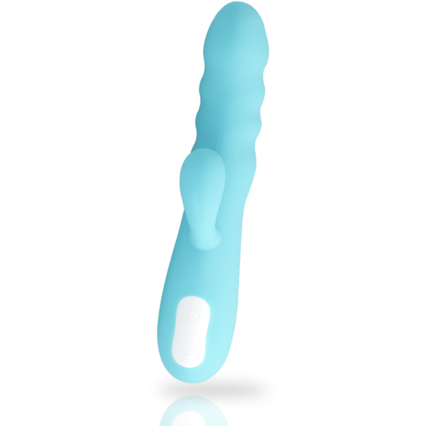 Mia – Eiffel Vibrador Rotador Azul Turquesa - Imagen 2