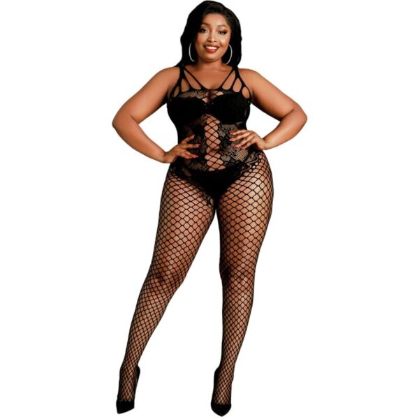Moonlight – Modelo 4 Bodystocking Negro Talla Unica / Plus Size