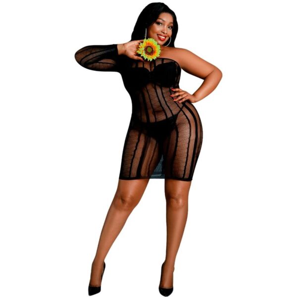 Moonlight – Modelo 5 Vestido Negro Talla Unica / Plus Size