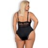 Body Curvy Negro 810-TED-1 con Encaje y Copas Acolchadas – Obsessive - Imagen 2