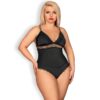 Body Curvy Negro 810-TED-1 con Encaje y Copas Acolchadas – Obsessive