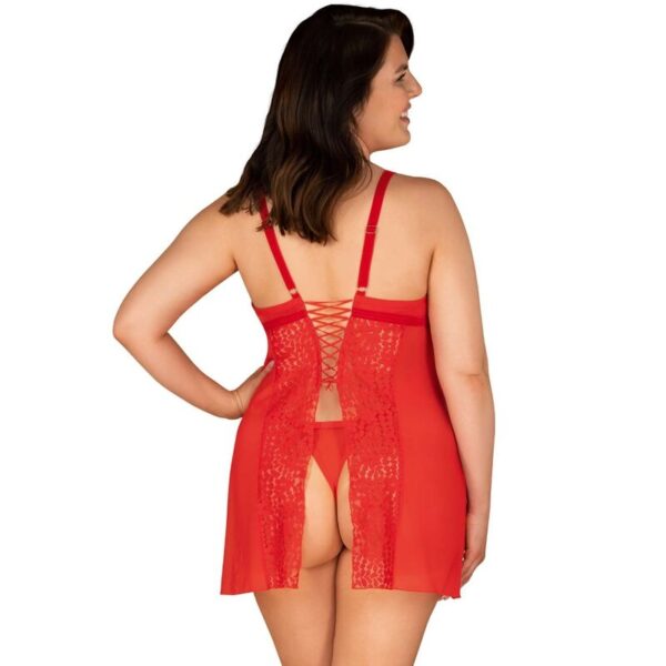 Obsessive – Blossmina Chemise Y Tanga 6xl/7xl - Imagen 2