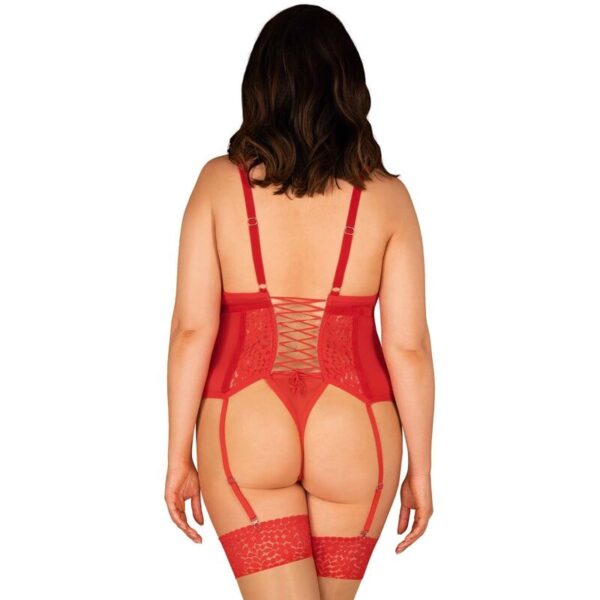 Obsessive – Blossmina Corset Y Tanga 4xl/5xl - Imagen 2