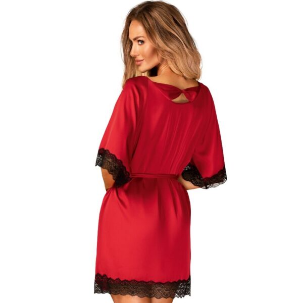 Obsessive – Sensuelia Peignoir Rojo S/m - Imagen 2