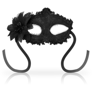 Ohmama – Masks Antizaz Estilo Veneciano Flor Lateral –  Negra
