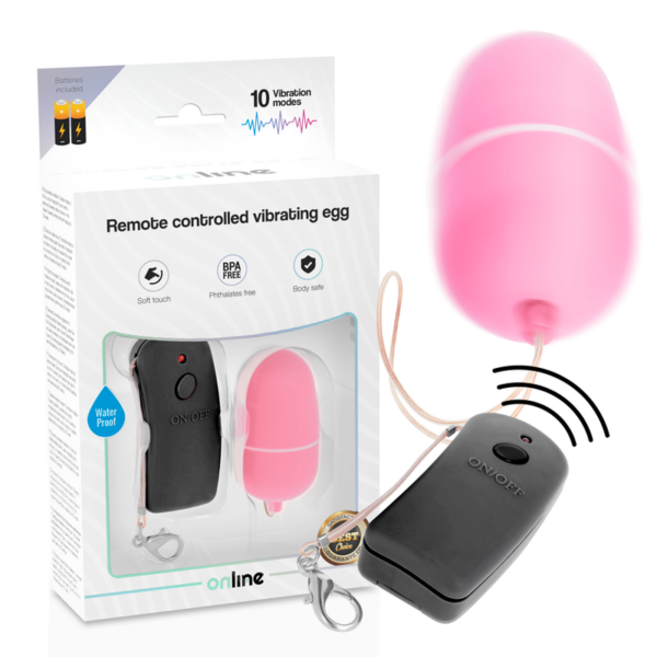 Online- Huevo Vibrador Con Mando Control Remoto Rosa - Imagen 2