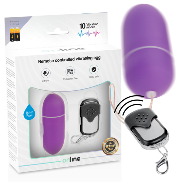 Online- Huevo Vibrador Control Remoto L Lila - Imagen 2