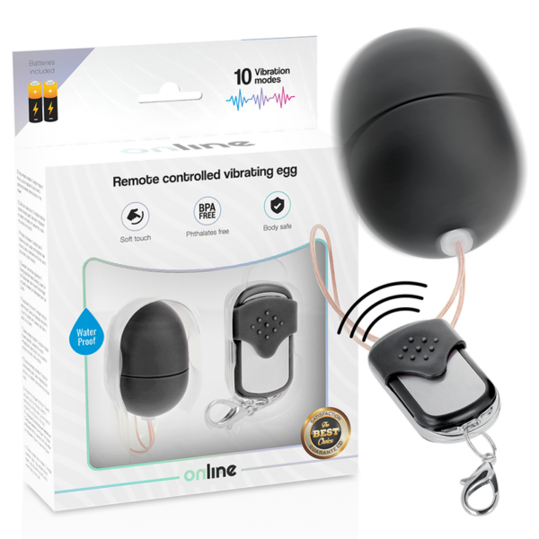 Online- Huevo Vibrador Control Remoto S Black - Imagen 2