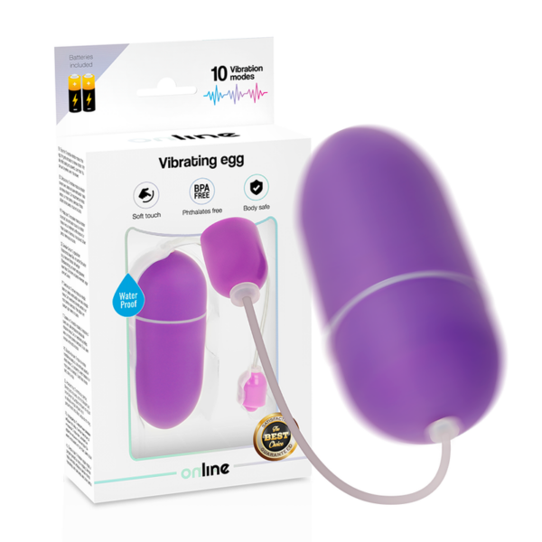 Online- Huevo Vibrador Waterproof Lila - Imagen 2