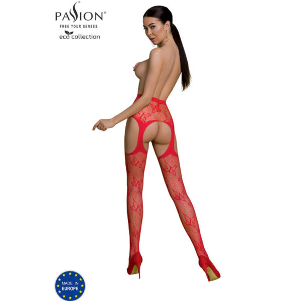 Passion – Eco Collection Bodystocking Eco S001 Rojo - Imagen 2