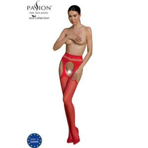 Passion – Eco Collection Bodystocking Eco S002 Rojo