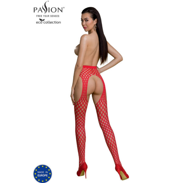 Passion – Eco Collection Bodystocking Eco S003 Rojo - Imagen 2