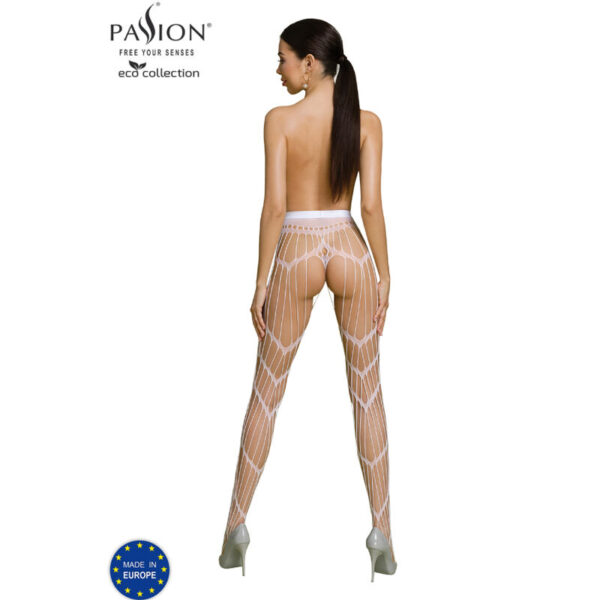 Passion – Eco Collection Bodystocking Eco S006 Blanco - Imagen 2