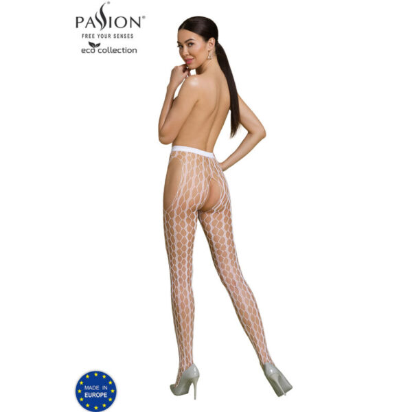 Passion – Eco Collection Bodystocking Eco S007 Blanco - Imagen 2