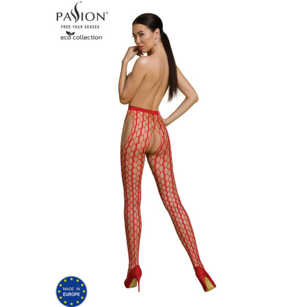 Passion – Eco Collection Bodystocking Eco S007 Rojo - Imagen 2