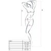 Passion – Woman Bs027 Bodystocking Estilo Vestido Blanco Talla Unica - Imagen 2