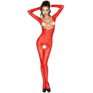 Passion – Woman Bs031 Bodystocking Rojo Talla Unica