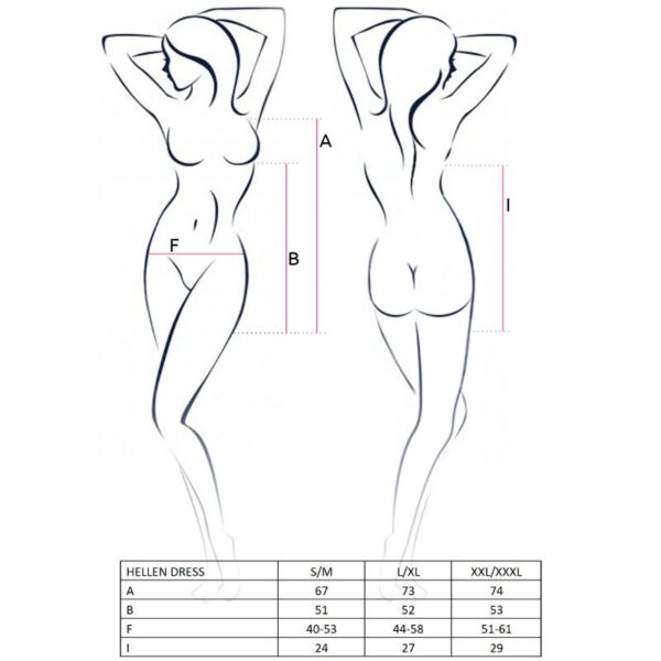 Passion – Woman Hellen Vestido Y Tanga Talla S/m - Imagen 2