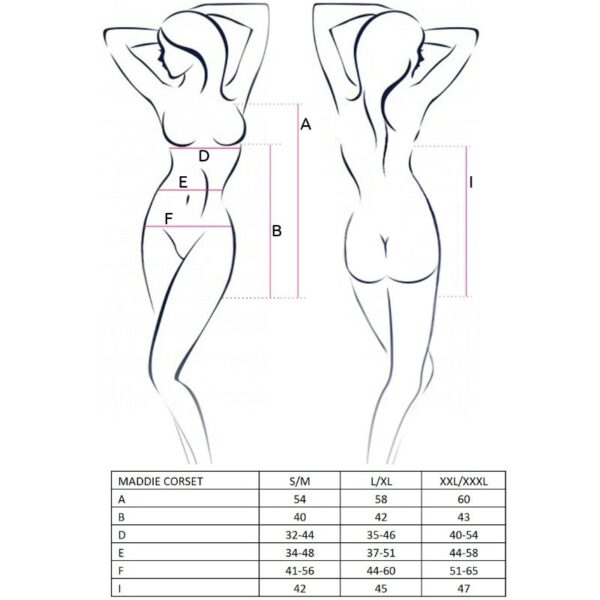 Passion – Woman Maddie Corset Negro Talla L/xl - Imagen 2