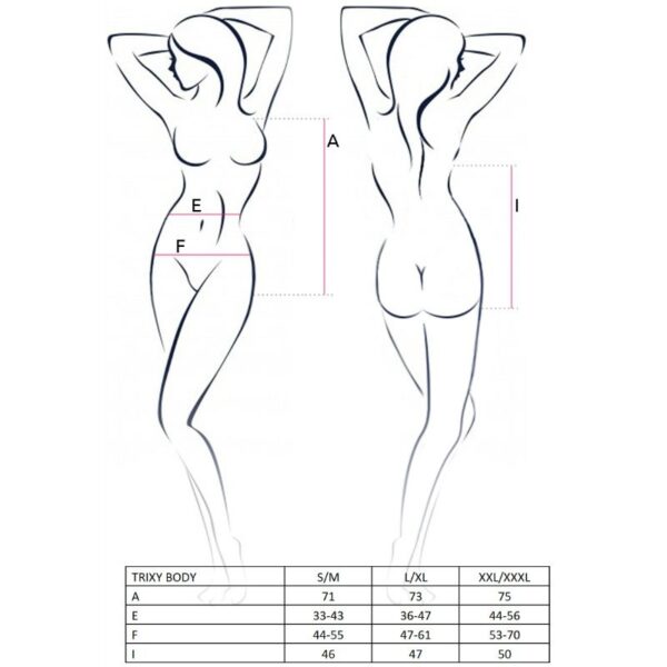 Passion – Woman Trixy Teddy Negro Talla L/xl - Imagen 2