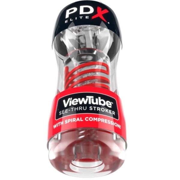 Pdx Elite – Masturbador Stroker Viewtube 2 Compresion Espiral Transparente - Imagen 2