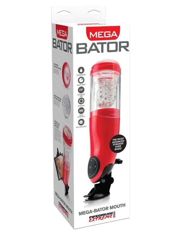 Pdx Mega Bator Usb Masturbador Masculino Boca Rojo