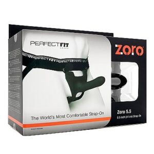 Perfectfit Zoro Pene Silicona 14 Cm Con Arnés Negro