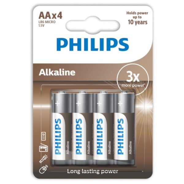 Philips – Alkaline Pila AA Lr6 Blister*4