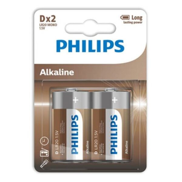 Philips – Alkaline Pila D Lr20 Blister*2