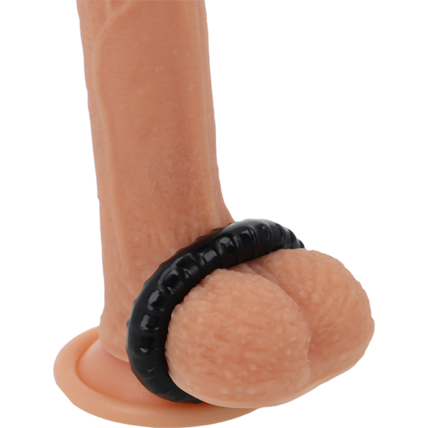 Powering- Super Flexible Y Resistente Anillo Pene  4.5cm Pr07 Negro - Imagen 2