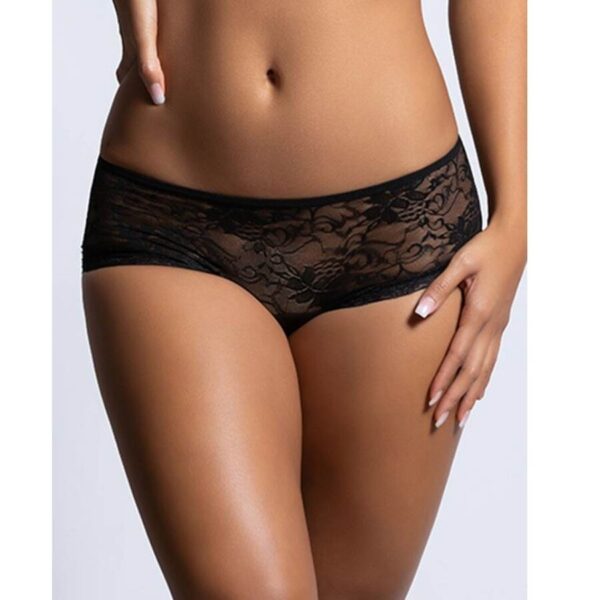 Queen Lingerie Panties DE Encaje Floral Abertura Trasera S/M - Imagen 2